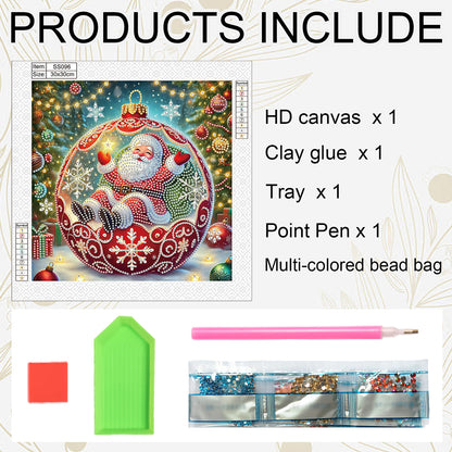 Christmas Santa Claus - Special Shaped Drill Diamond Painting 30*30CM