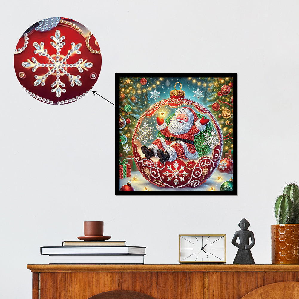 Christmas Atmosphere Old Man - Special Shaped Drill Diamond Painting 30*30CM