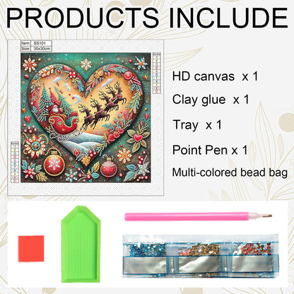 Christmas Atmosphere - Special Shaped Drill Diamond Painting 30*30CM