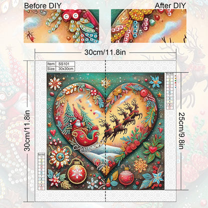 Christmas Atmosphere - Special Shaped Drill Diamond Painting 30*30CM
