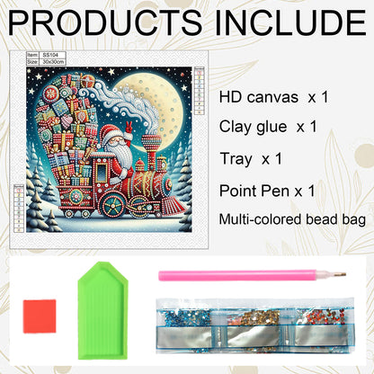 Christmas Santa Claus - Special Shaped Drill Diamond Painting 30*30CM