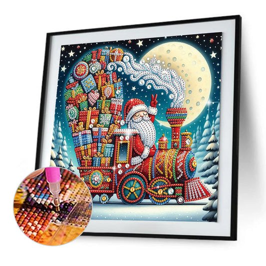 Christmas Santa Claus - Special Shaped Drill Diamond Painting 30*30CM