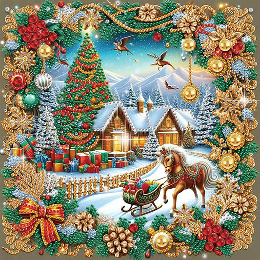 Christmas Atmosphere - Special Shaped Drill Diamond Painting 30*30CM