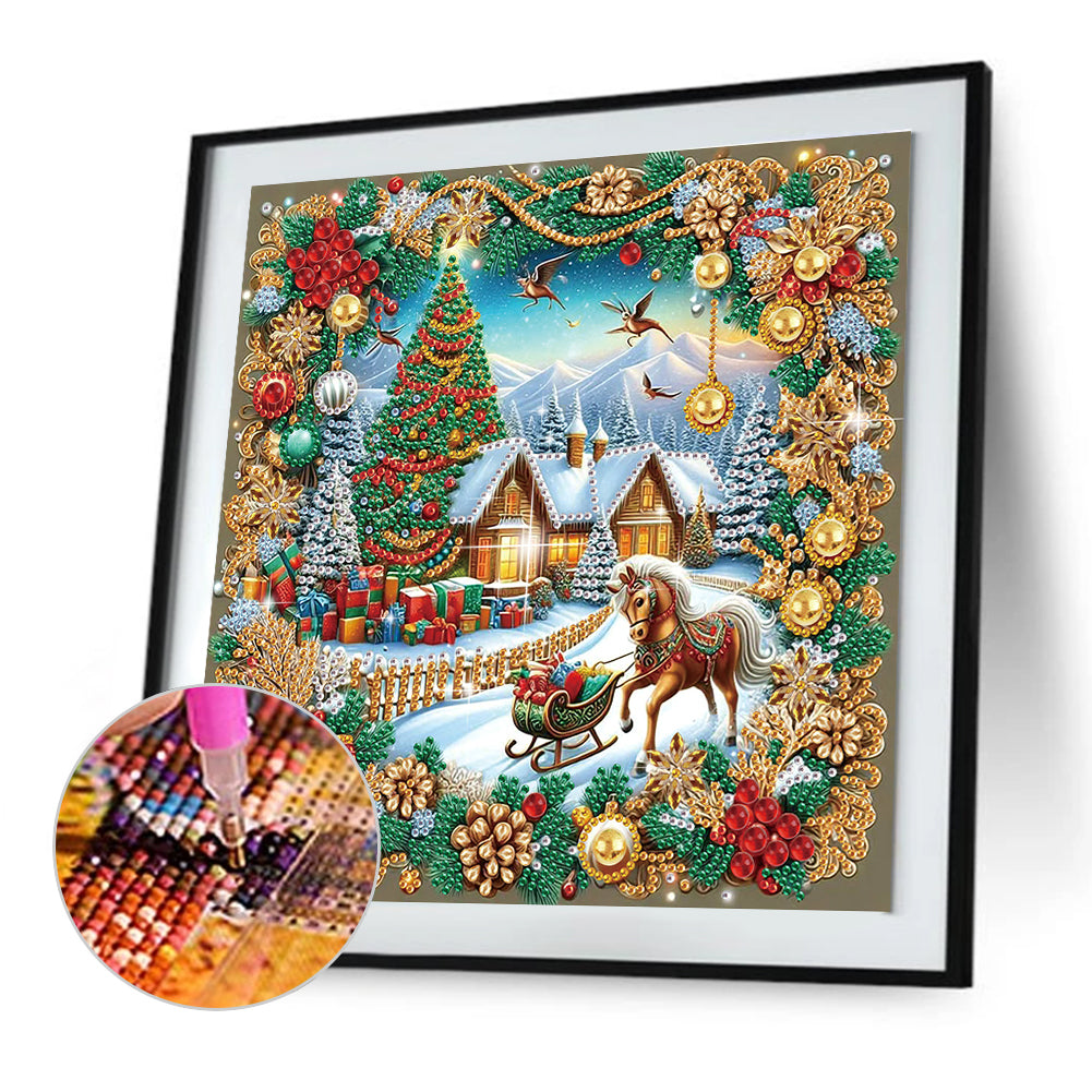 Christmas Atmosphere - Special Shaped Drill Diamond Painting 30*30CM