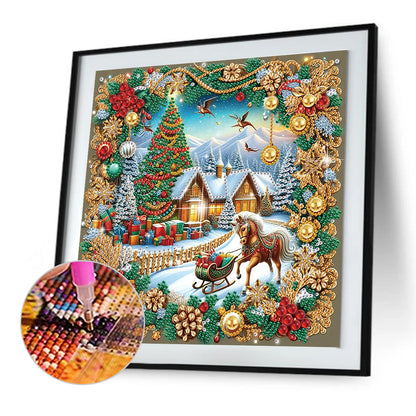 Christmas Atmosphere - Special Shaped Drill Diamond Painting 30*30CM