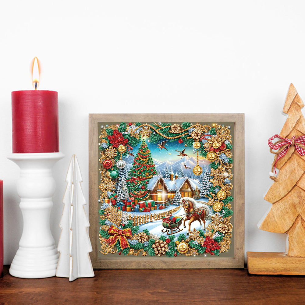 Christmas Atmosphere - Special Shaped Drill Diamond Painting 30*30CM