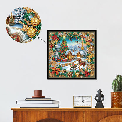 Christmas Atmosphere - Special Shaped Drill Diamond Painting 30*30CM