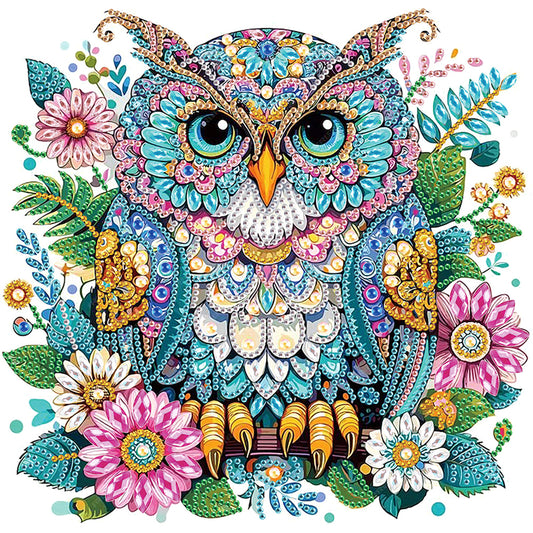 Owl - Special Shaped Drill Diamond Painting 30*30CM