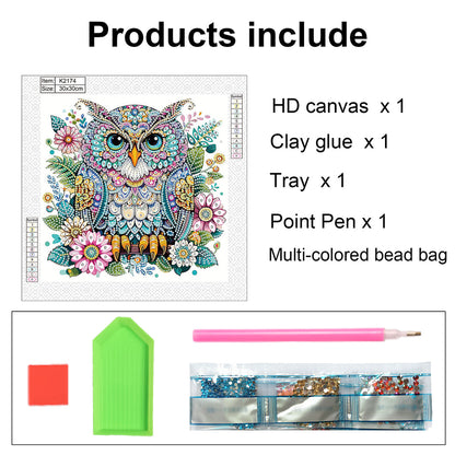 Owl - Special Shaped Drill Diamond Painting 30*30CM