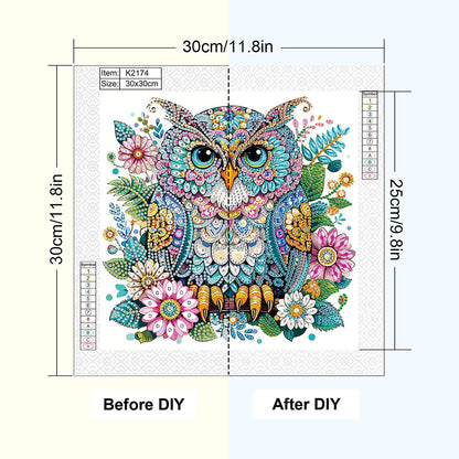 Owl - Special Shaped Drill Diamond Painting 30*30CM