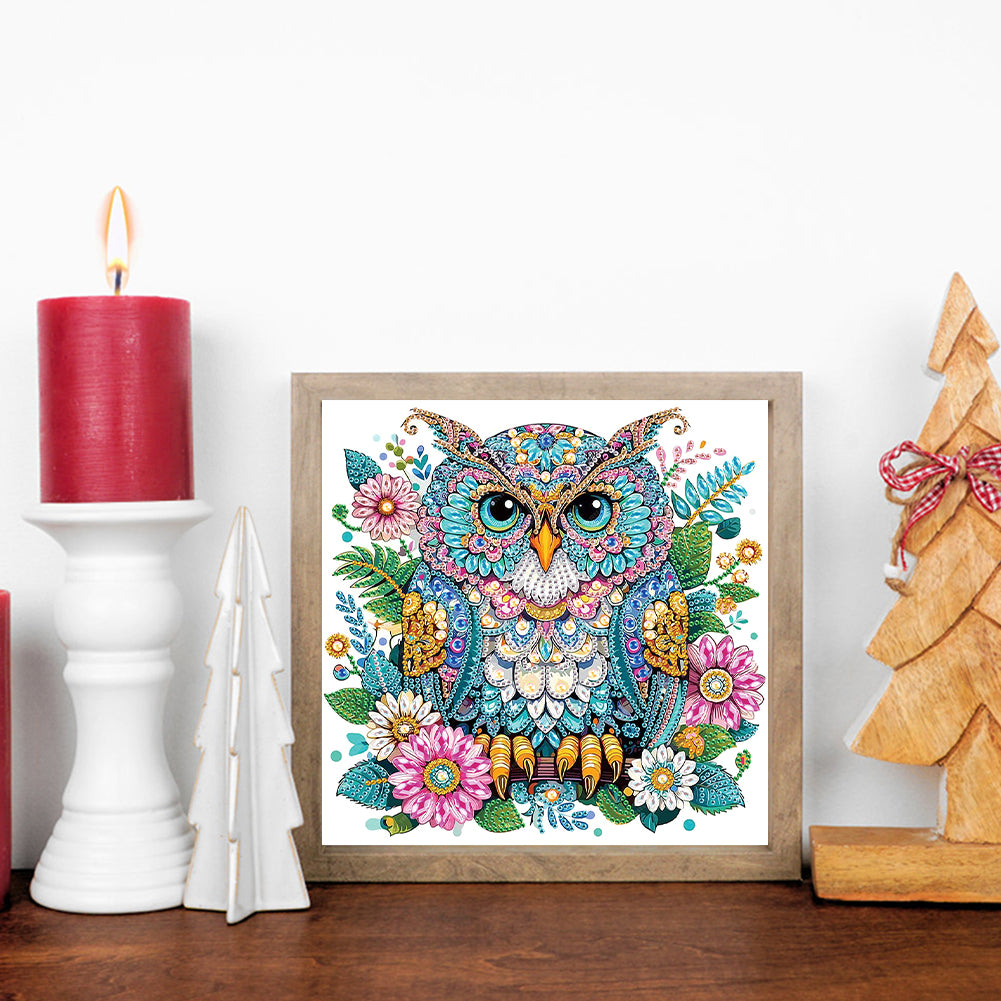 Owl - Special Shaped Drill Diamond Painting 30*30CM