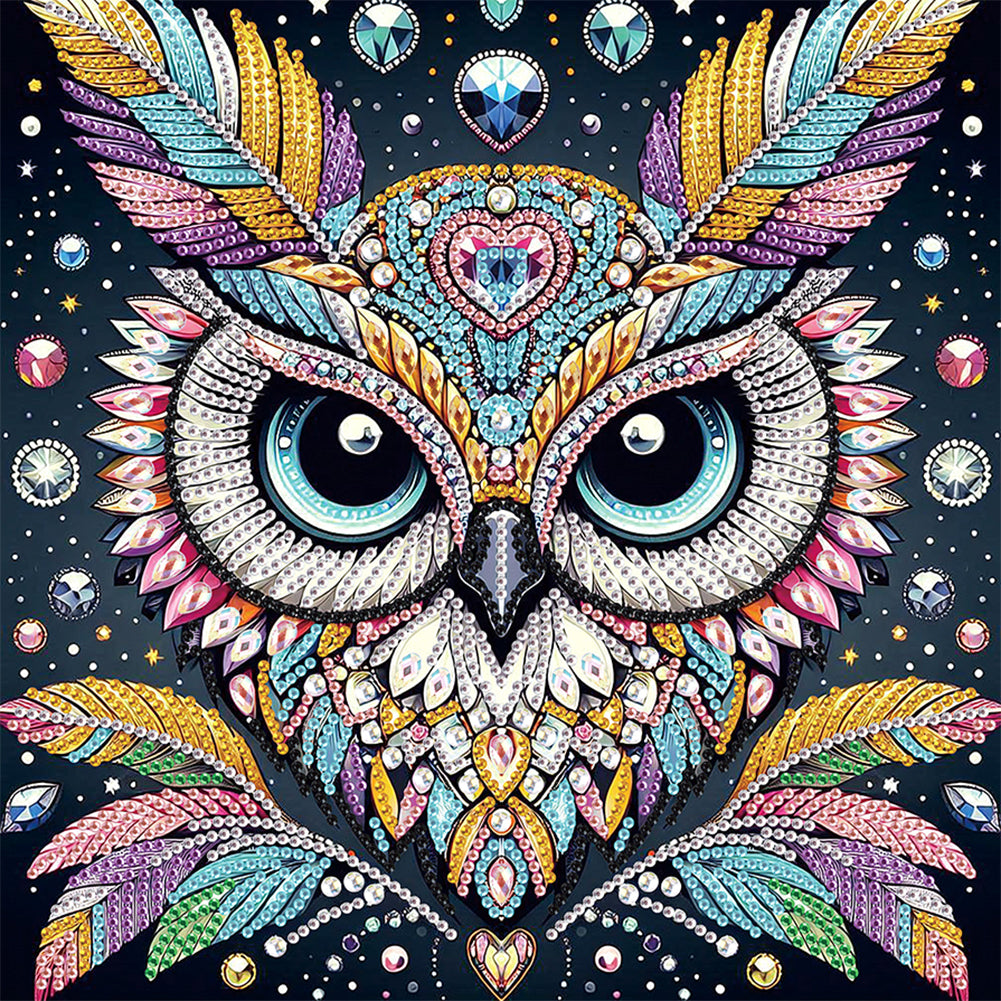Owl - Special Shaped Drill Diamond Painting 30*30CM