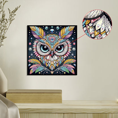 Owl - Special Shaped Drill Diamond Painting 30*30CM
