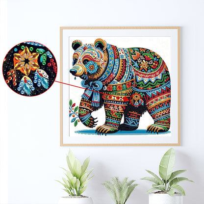 Colorful Bear - Special Shaped Drill Diamond Painting 30*30CM