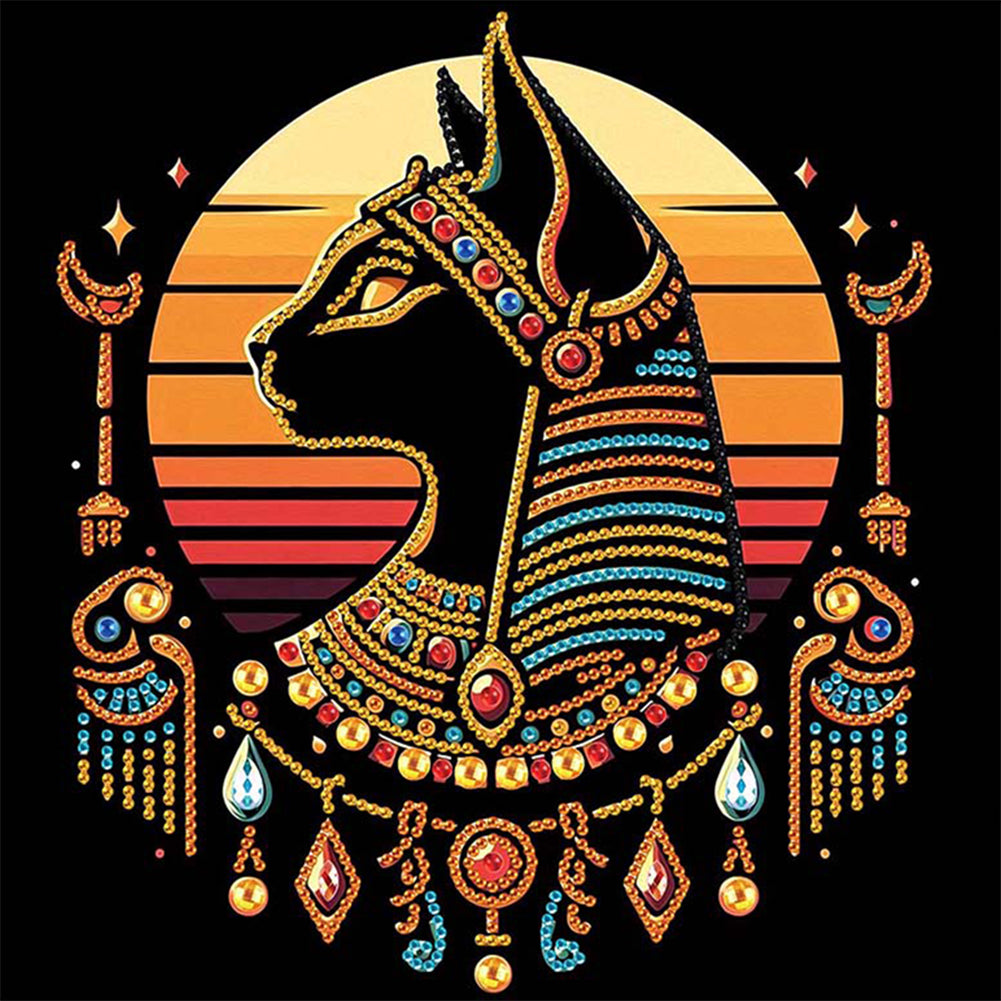 Egyptian Cat - Special Shaped Drill Diamond Painting 30*30CM