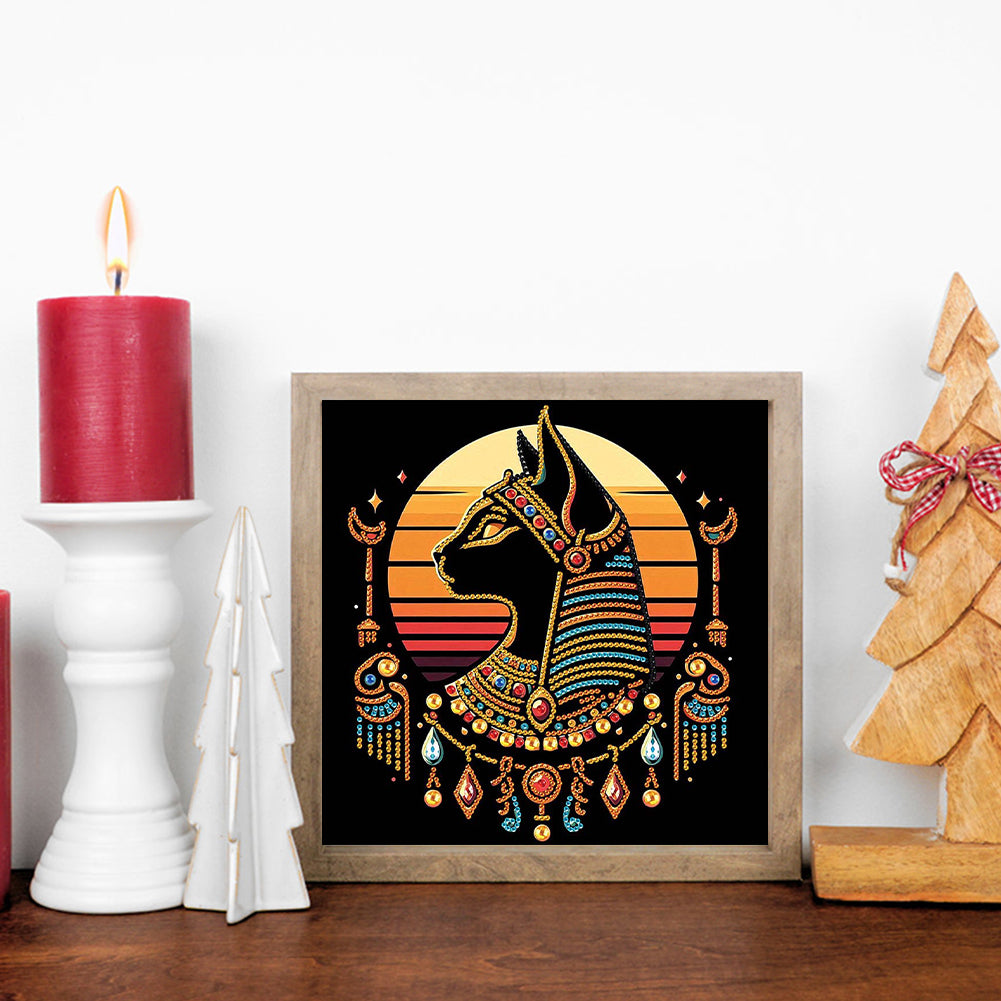 Egyptian Cat - Special Shaped Drill Diamond Painting 30*30CM