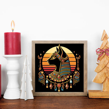 Egyptian Cat - Special Shaped Drill Diamond Painting 30*30CM