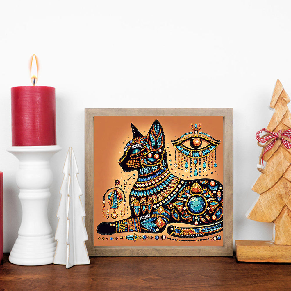 Egyptian Cat - Special Shaped Drill Diamond Painting 30*30CM