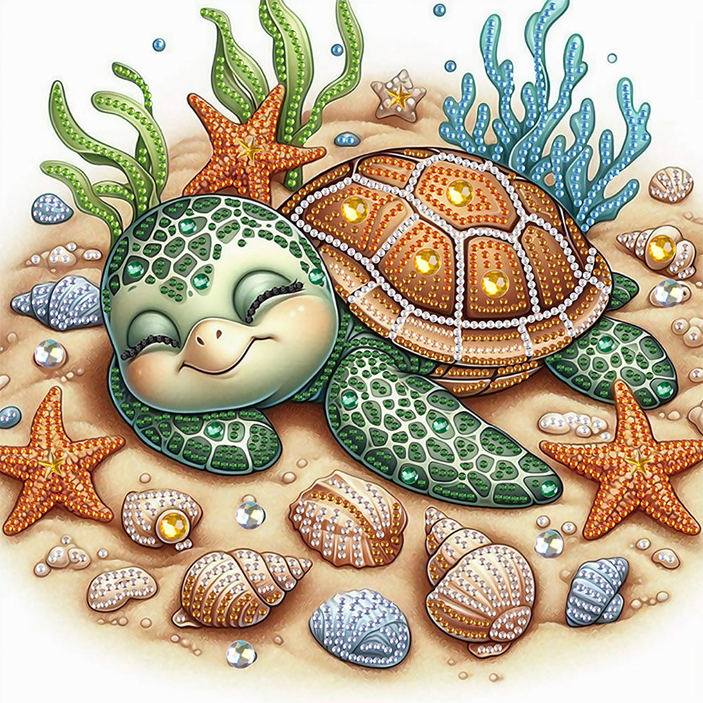 Cartoon Turtle - Special Shaped Drill Diamond Painting 30*30CM