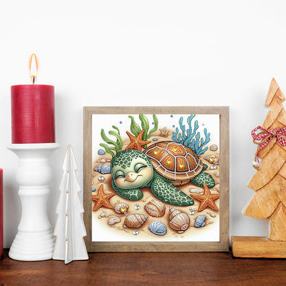 Cartoon Turtle - Special Shaped Drill Diamond Painting 30*30CM