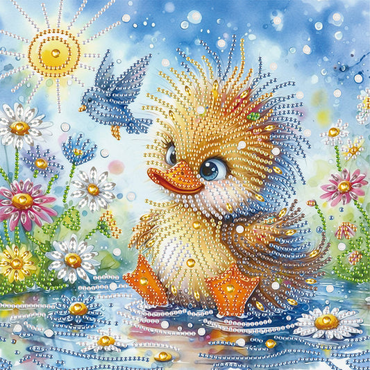 Cartoon Duck - Special Shaped Drill Diamond Painting 30*30CM