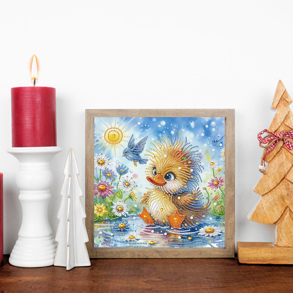 Cartoon Duck - Special Shaped Drill Diamond Painting 30*30CM