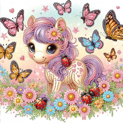 Cartoon Pony - Special Shaped Drill Diamond Painting 30*30CM