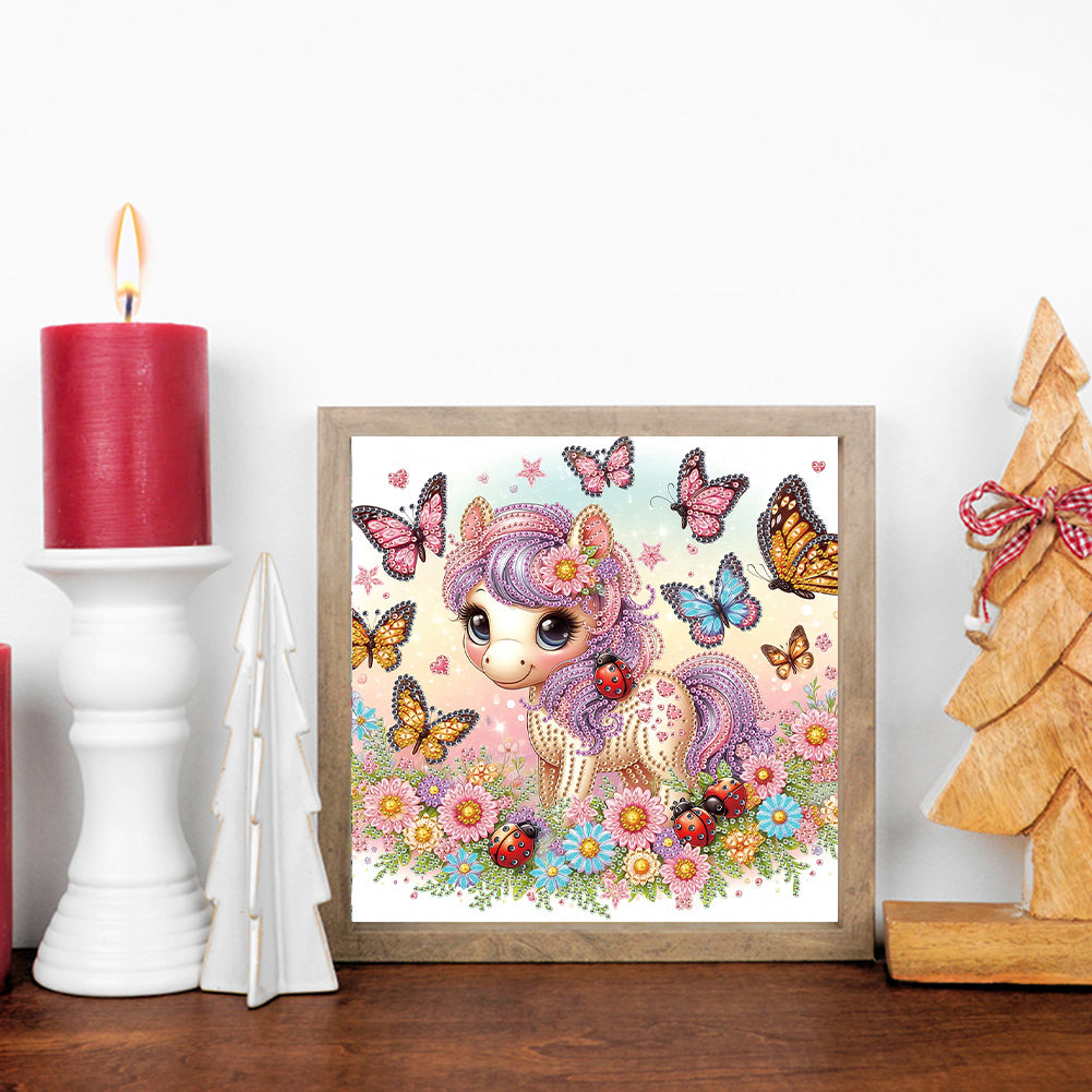 Cartoon Pony - Special Shaped Drill Diamond Painting 30*30CM