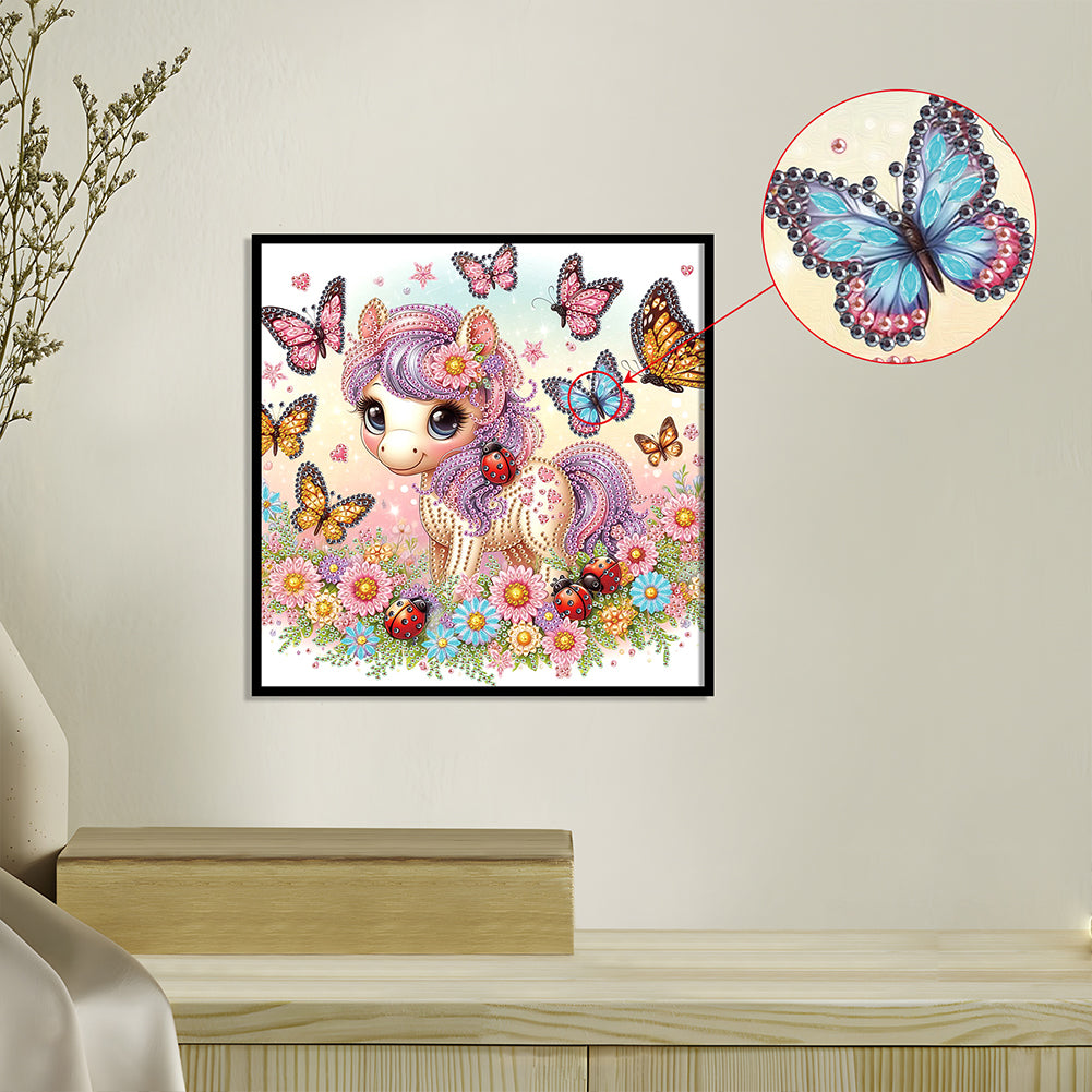 Cartoon Pony - Special Shaped Drill Diamond Painting 30*30CM