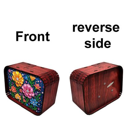 1pc Flower Handmade Wooden Music Box Diamond Painting Art Kit Birthday Gift
