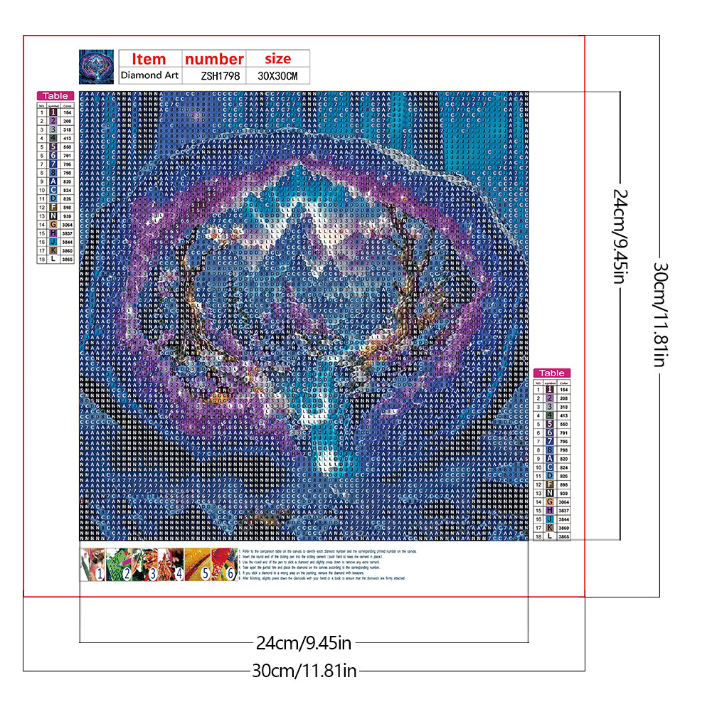 Amethyst Flower Tree - Full Round Drill Diamond Painting 30*30CM