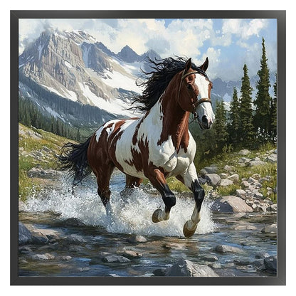 Horse - 11CT Stamped Cross Stitch 40*40CM