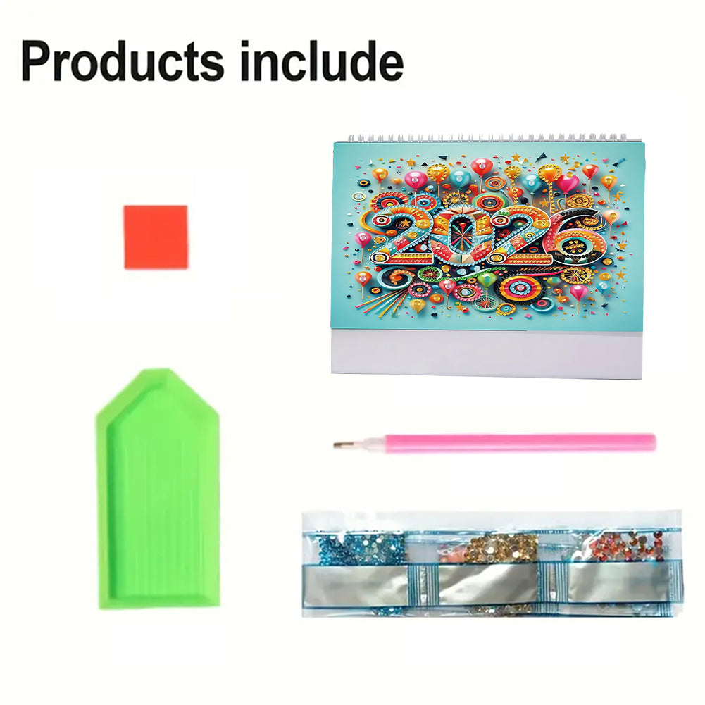 5D/DIY Calendar Crystal Painting Desk Calendars Kit Diamond Decorations Calendar