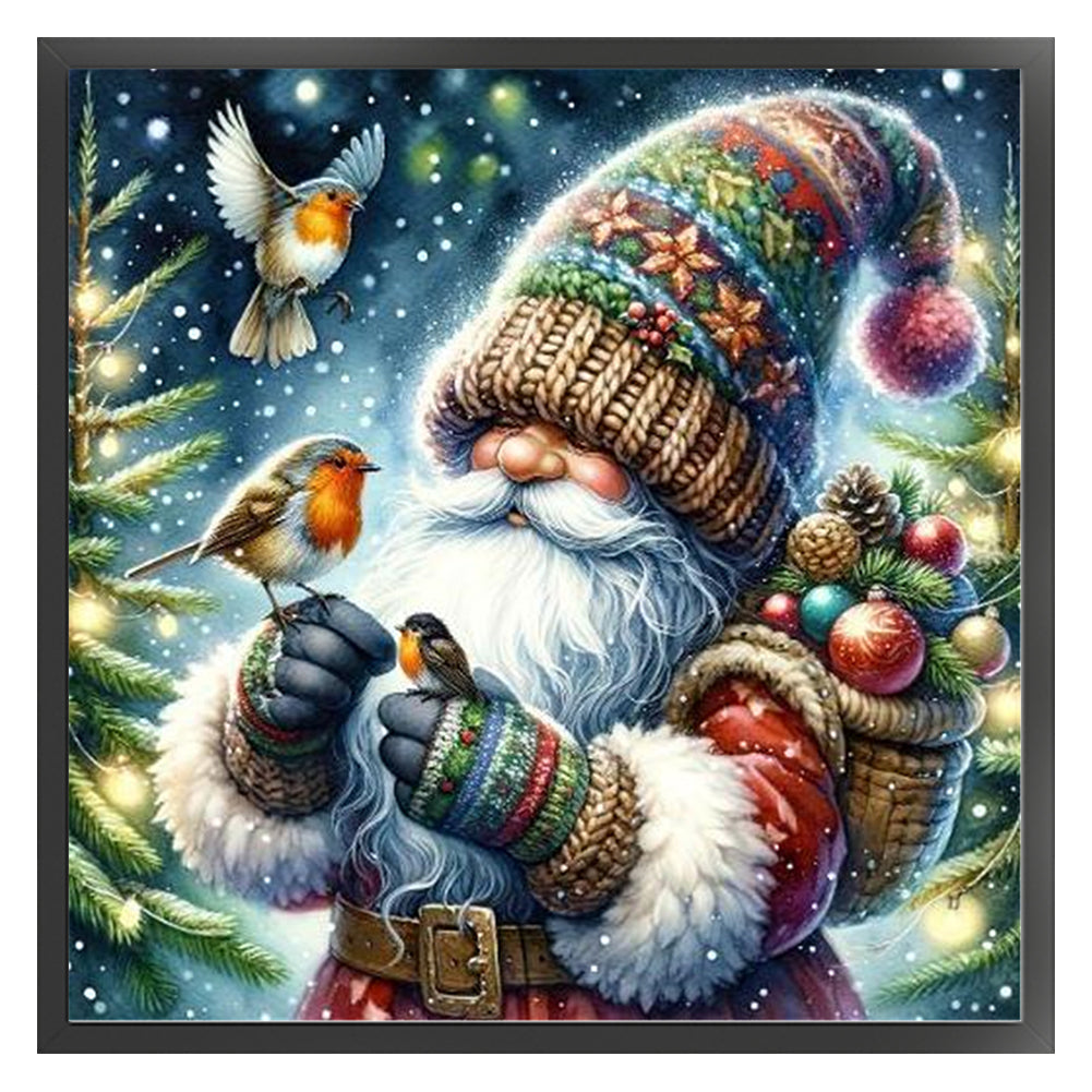Gnome And Bird - 11CT Stamped Cross Stitch 40*40CM