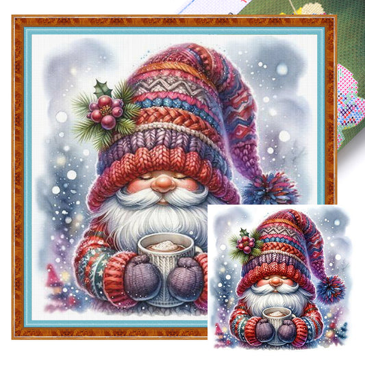 Christmas Gnome - 11CT Stamped Cross Stitch 40*40CM