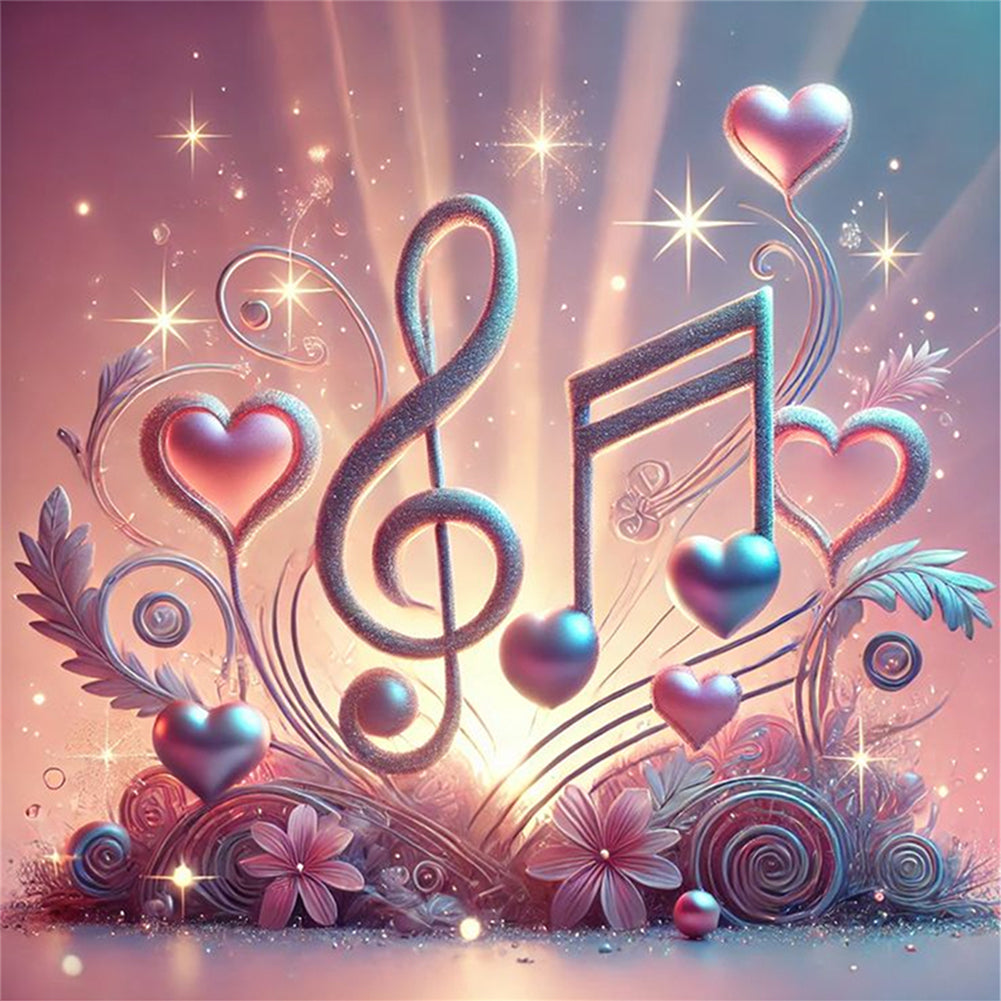 Musical Notes - 11CT Stamped Cross Stitch 40*40CM