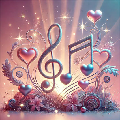 Musical Notes - 11CT Stamped Cross Stitch 40*40CM
