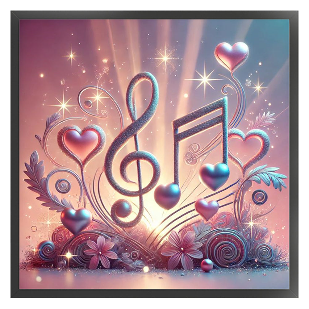 Musical Notes - 11CT Stamped Cross Stitch 40*40CM