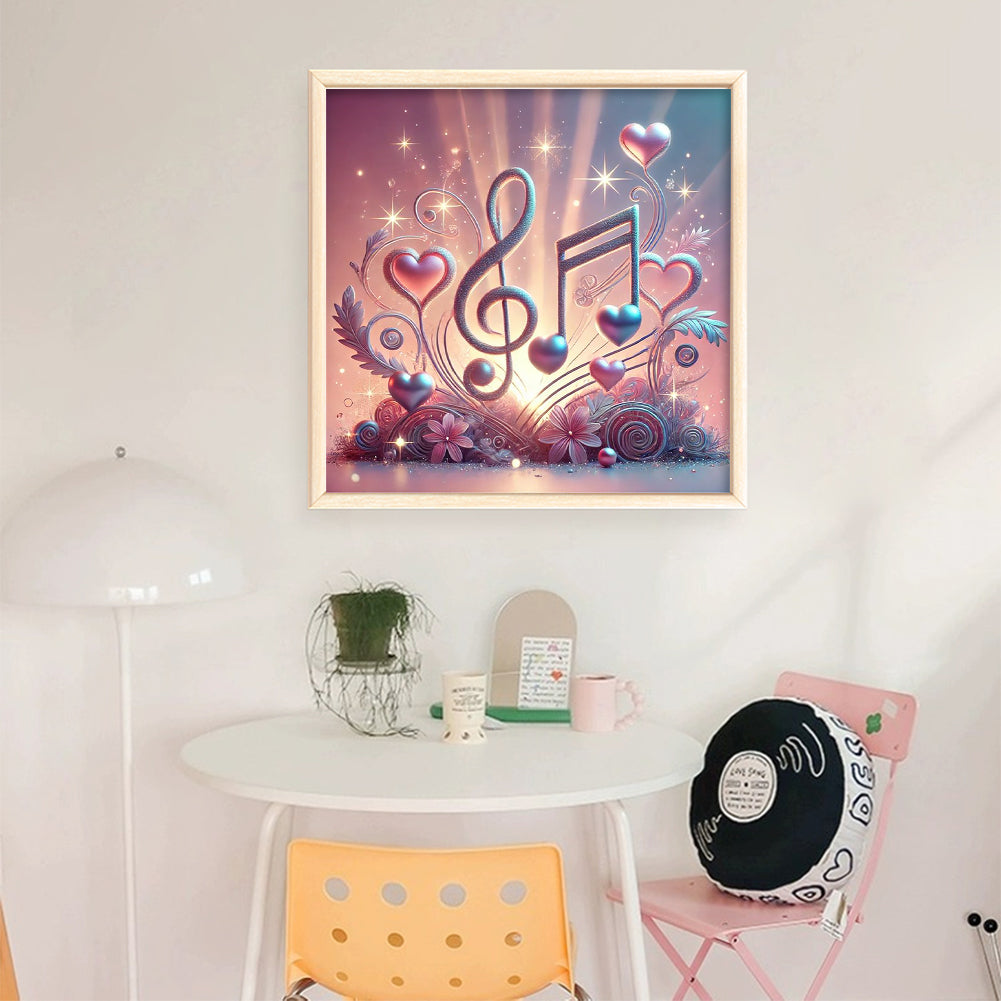 Musical Notes - 11CT Stamped Cross Stitch 40*40CM