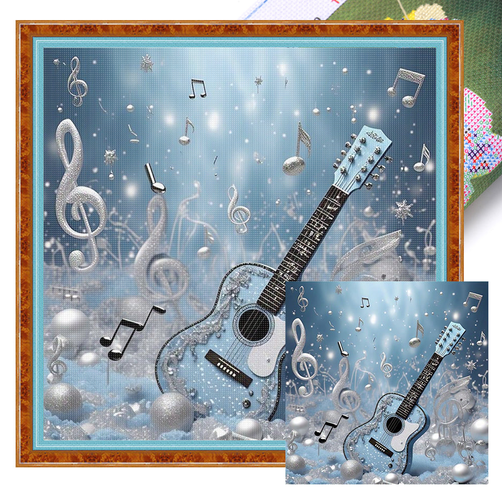 Guitar - 11CT Stamped Cross Stitch 40*40CM