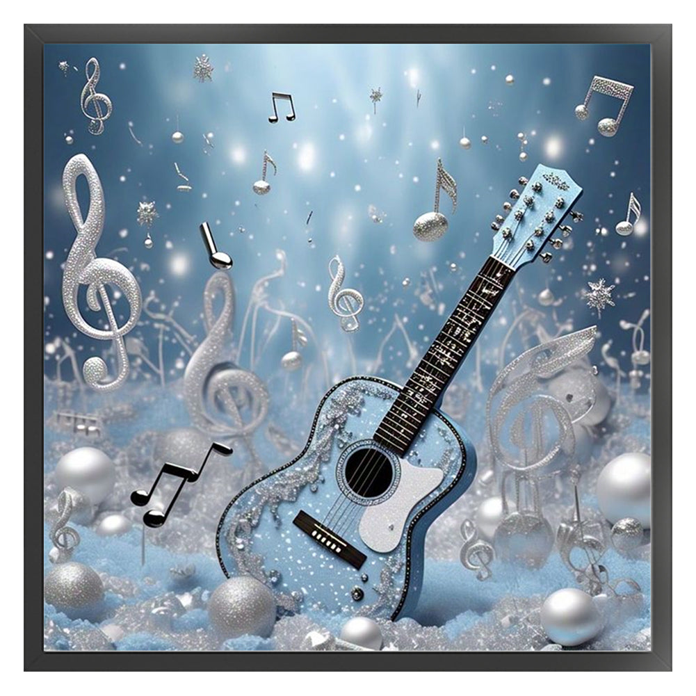 Guitar - 11CT Stamped Cross Stitch 40*40CM