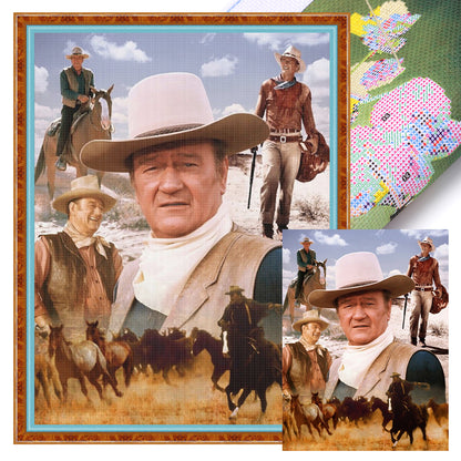 John Wayne (Actor) - 11CT Stamped Cross Stitch 40*55CM