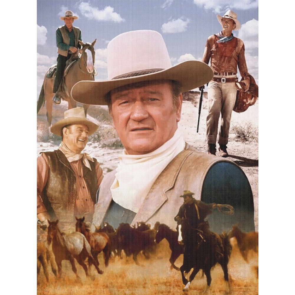 John Wayne (Actor) - 11CT Stamped Cross Stitch 40*55CM