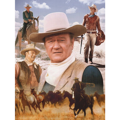 John Wayne (Actor) - 11CT Stamped Cross Stitch 40*55CM