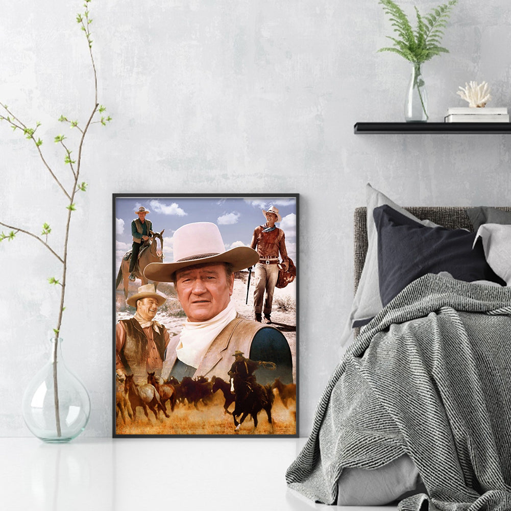 John Wayne (Actor) - 11CT Stamped Cross Stitch 40*55CM