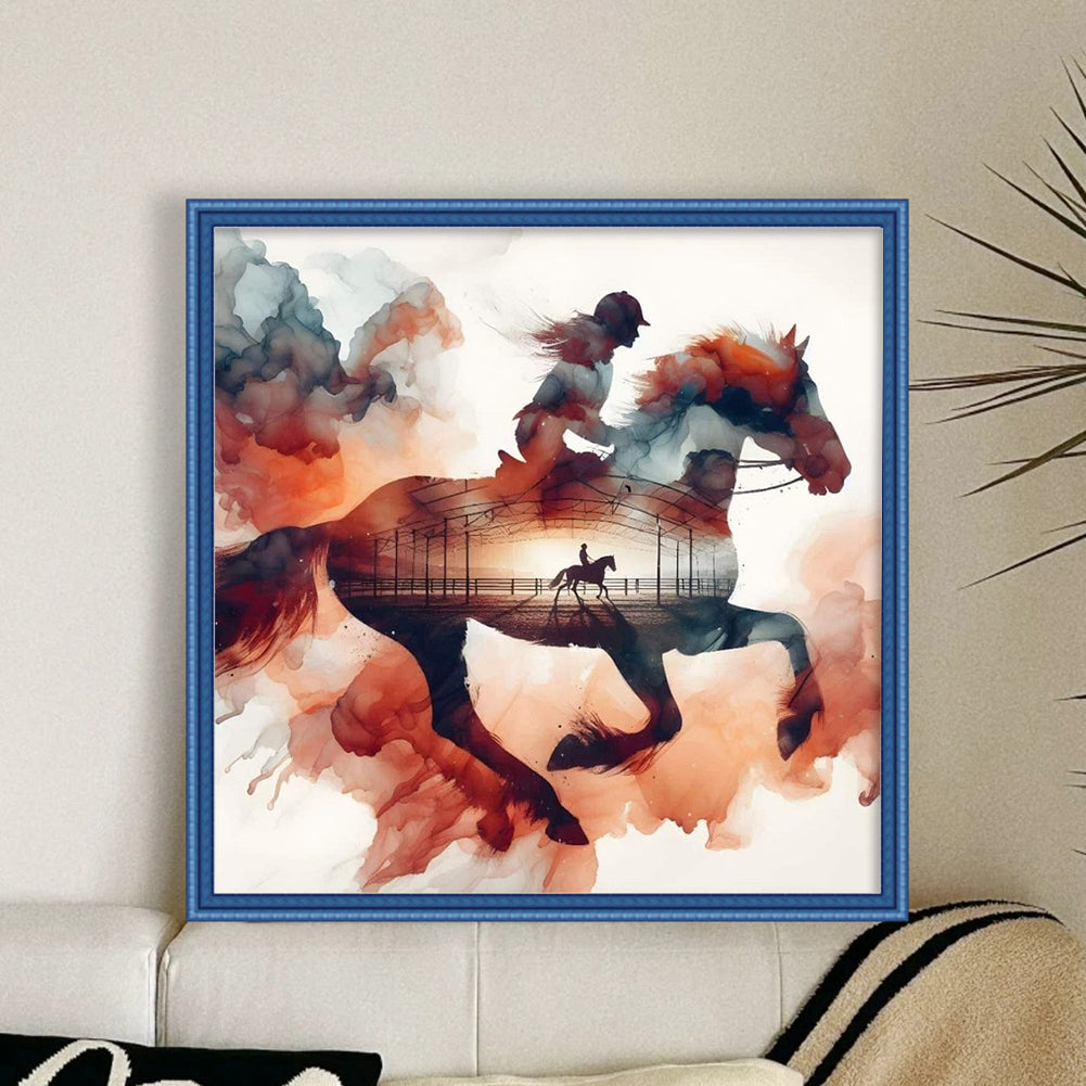 Running Horse - 11CT Stamped Cross Stitch 40*40CM