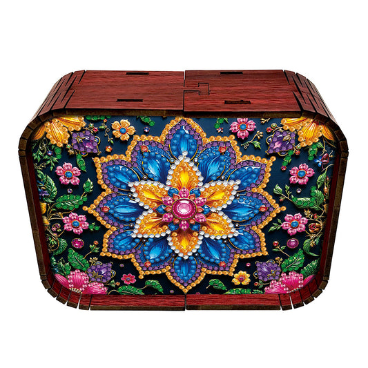 1pc Mandala Wooden Music Box Diamond Painting Art Kit Unique Gift for Christmas