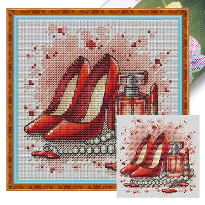 Red High Heels - Stamped Cross Stitch 23*23CM£¨Fairy Brand £©