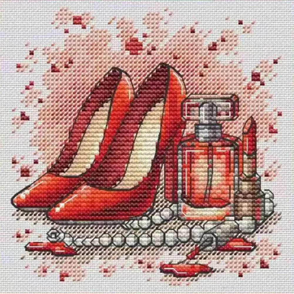 Red High Heels - Stamped Cross Stitch 23*23CM£¨Fairy Brand £©