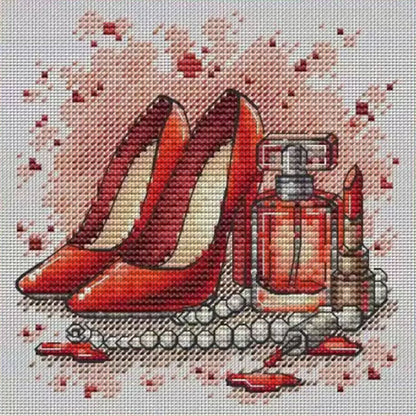 Red High Heels - Stamped Cross Stitch 23*23CM£¨Fairy Brand £©